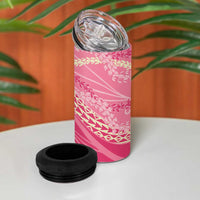 Polynesian Puakeniken Pikake Twisted Lei 4 in 1 Can Cooler Tumbler Rose Pink LT7 - Polynesian Pride