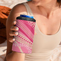 Polynesian Puakeniken Pikake Twisted Lei 4 in 1 Can Cooler Tumbler Rose Pink LT7 - Polynesian Pride