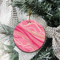 Polynesian Puakeniken Pikake Twisted Lei Ceramic Ornament Rose Pink - Polynesian Pride