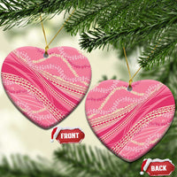 Polynesian Puakeniken Pikake Twisted Lei Ceramic Ornament Rose Pink - Polynesian Pride