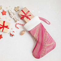 Polynesian Puakeniken Pikake Twisted Lei Christmas Stocking Rose Pink - Polynesian Pride