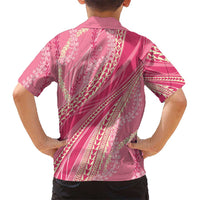 Polynesian Puakeniken Pikake Twisted Lei Family Matching Puletasi and Hawaiian Shirt Rose Pink - Polynesian Pride