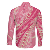 Polynesian Puakeniken Pikake Twisted Lei Family Matching Summer Maxi Dress and Hawaiian Shirt Rose Pink - Polynesian Pride