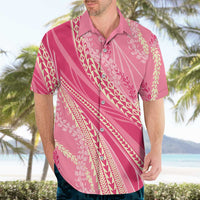 Polynesian Puakeniken Pikake Twisted Lei Hawaiian Shirt Rose Pink LT7 - Polynesian Pride