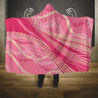 Polynesian Puakeniken Pikake Twisted Lei Hooded Blanket Rose Pink LT7 - Polynesian Pride