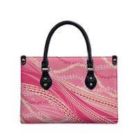 Polynesian Puakeniken Pikake Twisted Lei Leather Bag Rose Pink LT7 - Polynesian Pride