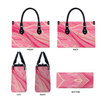 Polynesian Puakeniken Pikake Twisted Lei Leather Bag Rose Pink LT7 - Polynesian Pride