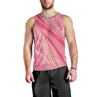 Polynesian Puakeniken Pikake Twisted Lei Men Tank Top Rose Pink LT7 - Polynesian Pride