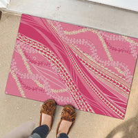 Polynesian Puakeniken Pikake Twisted Lei Rubber Doormat Rose Pink LT7 - Polynesian Pride