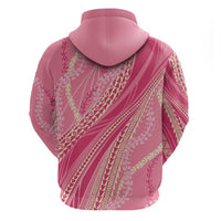 Polynesian Puakeniken Pikake Twisted Lei Zip Hoodie Rose Pink LT7 - Polynesian Pride