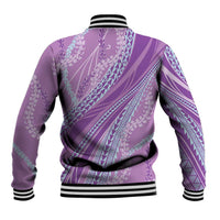 Polynesian Puakeniken Pikake Twisted Lei Baseball Jacket Amethys LT7 - Polynesian Pride