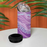 Polynesian Puakeniken Pikake Twisted Lei 4 in 1 Can Cooler Tumbler Amethys LT7 - Polynesian Pride