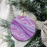 Polynesian Puakeniken Pikake Twisted Lei Ceramic Ornament Amethys - Polynesian Pride