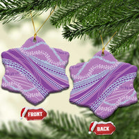 Polynesian Puakeniken Pikake Twisted Lei Ceramic Ornament Amethys - Polynesian Pride