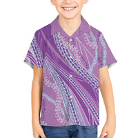 Polynesian Puakeniken Pikake Twisted Lei Family Matching Off Shoulder Maxi Dress and Hawaiian Shirt Amethys - Polynesian Pride