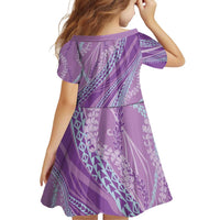 Polynesian Puakeniken Pikake Twisted Lei Family Matching Off Shoulder Short Dress and Hawaiian Shirt Amethys - Polynesian Pride