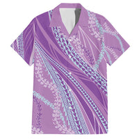 Polynesian Puakeniken Pikake Twisted Lei Family Matching Summer Maxi Dress and Hawaiian Shirt Amethys - Polynesian Pride