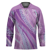 Polynesian Puakeniken Pikake Twisted Lei Hockey Jersey Amethys - Polynesian Pride