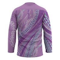 Polynesian Puakeniken Pikake Twisted Lei Hockey Jersey Amethys LT7 - Polynesian Pride