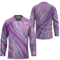 Polynesian Puakeniken Pikake Twisted Lei Hockey Jersey Amethys LT7 - Polynesian Pride