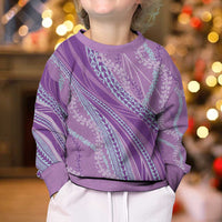 Polynesian Puakeniken Pikake Twisted Lei Kid Ugly Christmas Sweater Amethys LT7 - Polynesian Pride