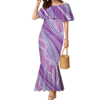 Polynesian Puakeniken Pikake Twisted Lei Mermaid Dress Amethys LT7 Women Amethys - Polynesian Pride