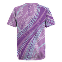 Polynesian Puakeniken Pikake Twisted Lei Rugby Jersey Amethys LT7 - Polynesian Pride