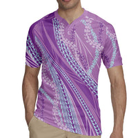 Polynesian Puakeniken Pikake Twisted Lei Rugby Jersey Amethys LT7 - Polynesian Pride