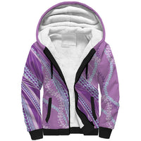 Polynesian Puakeniken Pikake Twisted Lei Sherpa Hoodie Amethys - Polynesian Pride