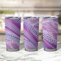 Polynesian Puakeniken Pikake Twisted Lei Tumbler Cup Amethys - Polynesian Pride