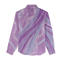 Polynesian Puakeniken Pikake Twisted Lei Women Casual Shirt Amethys - Polynesian Pride