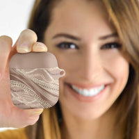 Polynesian Puakeniken Pikake Twisted Lei AirPods Case Beige LT7 - Polynesian Pride