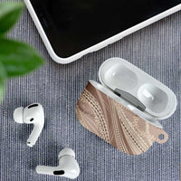 Polynesian Puakeniken Pikake Twisted Lei AirPods Case Beige LT7 - Polynesian Pride
