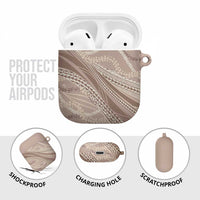 Polynesian Puakeniken Pikake Twisted Lei AirPods Case Beige LT7 - Polynesian Pride