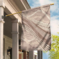 Polynesian Puakeniken Pikake Twisted Lei Garden Flag Beige - Polynesian Pride