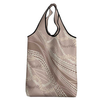 Polynesian Puakeniken Pikake Twisted Lei Grocery Bag Beige - Polynesian Pride