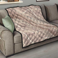 Polynesian Puakeniken Pikake Twisted Lei Quilt Beige - Polynesian Pride