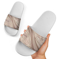 Polynesian Puakeniken Pikake Twisted Lei Slide Sandals Beige LT7 - Polynesian Pride