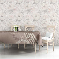 Polynesian Puakeniken Pikake Twisted Lei Tablecloth Beige - Polynesian Pride