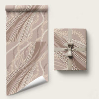 Polynesian Puakeniken Pikake Twisted Lei Wrapping Paper Beige LT7 58" × 23" Beige - Polynesian Pride