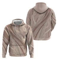 Polynesian Puakeniken Pikake Twisted Lei Zip Hoodie Beige LT7 - Polynesian Pride