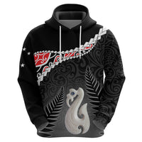 Personalised New Zealand Maori Zip Hoodie Manaia Mix Koru LT7 - Polynesian Pride