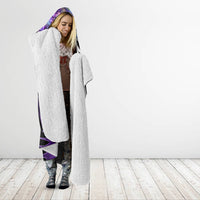 Personalised New Zealand Maori Hooded Blanket Manaia Paua Shell Purple LT7 - Polynesian Pride