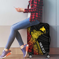 Personalized Papua New Guinea Luggage Cover Kundu Drum Carving Motifs