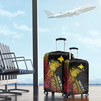 Personalized Papua New Guinea Luggage Cover Kundu Drum Carving Motifs