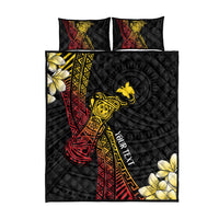 Personalized Papua New Guinea Quilt Bed Set Kundu Drum Carving Motifs LT7 - Polynesian Pride