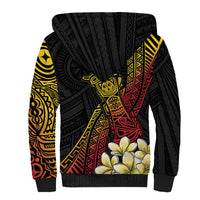Personalized Papua New Guinea Sherpa Hoodie Kundu Drum Carving Motifs LT7 - Polynesian Pride