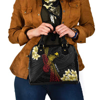 Personalized Papua New Guinea Shoulder Handbag Kundu Drum Carving Motifs