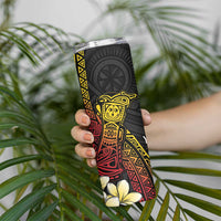 Personalized Papua New Guinea Skinny Tumbler Kundu Drum Carving Motifs