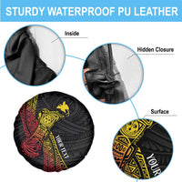 Personalized Papua New Guinea Spare Tire Cover Kundu Drum Carving Motifs LT7 - Polynesian Pride